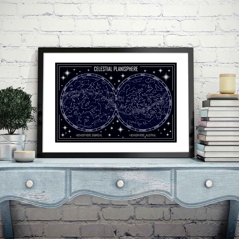 Himmlische Planisphäre Karte L – Star Map Poster Bewertung und Preis